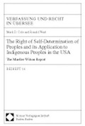 Cover: The Right of Self-Determination of Peoples and its Application to Indigenous Peoples in the USA - Nomos