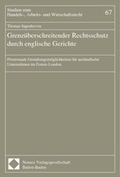 Cover: Grenz&uuml;berschreitender Rechtsschutz durch englische Gerichte - Nomos
