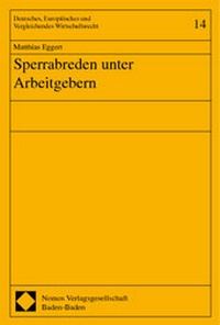 Abbildung von: Sperrabreden unter Arbeitgebern - Nomos