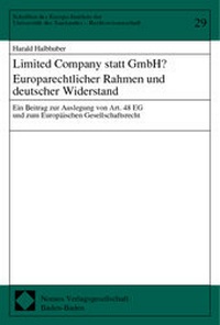Abbildung von: Limited Company statt GmbH? Europarechtlicher Rahmen und deutscher Widerstand - Nomos