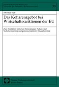 Cover: Das Koh&auml;renzgebot bei Wirtschaftssanktionen der EU - Nomos