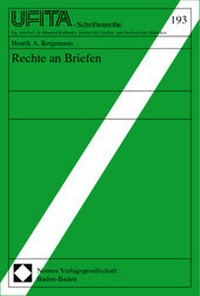 Abbildung von: Rechte an Briefen - Nomos