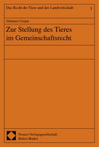 Abbildung von: Zur Stellung des Tieres im Gemeinschaftsrecht - Nomos