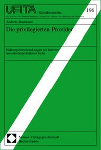 Enlarge image Cover: Die privilegierten Provider - Nomos
