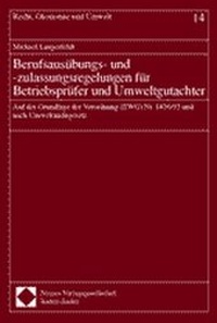 Bild: Berufsausübungs- und -zulassungsregelungen für Betriebsprüfer und Umweltgutachter - Nomos