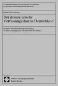 Cover: Der demokratische Verfassungsstaat in Deutschland - Nomos