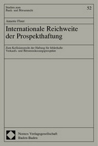 Abbildung von: Internationale Reichweite der Prospekthaftung - Nomos