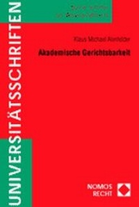 Abbildung von: Akademische Gerichtsbarkeit - Nomos