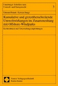 Bild: Kumulative und grenzüberschreitende Umweltwirkungen im Zusammenhang mit Offshore-Windparks - Nomos