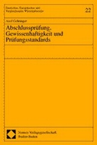 Abbildung von: Abschlussprüfung, Gewissenhaftigkeit und Prüfungsstandards - Nomos
