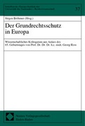 Cover: Der Grundrechtsschutz in Europa - Nomos