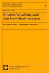 Abbildung von: Altlastenfreistellung nach dem Umweltrahmengesetz - Nomos