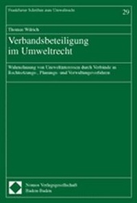 Abbildung von: Verbandsbeteiligung im Umweltrecht - Nomos