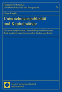 Abbildung von: Unternehmenspublizität und Kapitalmärkte - Nomos