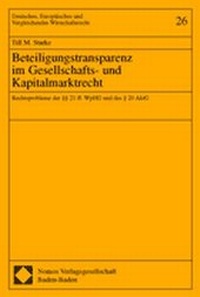 Abbildung von: Beteiligungstransparenz im Gesellschafts- und Kapitalmarktrecht - Nomos
