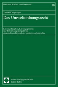 Abbildung von: Das Umweltordnungsrecht - Nomos