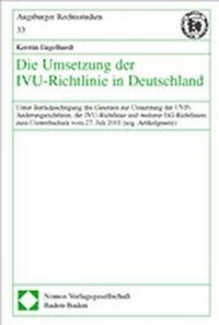 Bild: Die Umsetzung der IVU-Richtlinie in Deutschland - Nomos