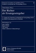 Cover: Der Richter als Ersatzgesetzgeber - Nomos