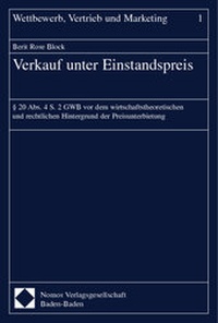 Abbildung von: Verkauf unter Einstandspreis - Nomos