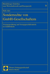 Abbildung von: Sonderrechte von GmbH-Gesellschaftern - Nomos