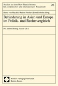 Cover: Behinderung in Asien und Europa im Politik- und Rechtsvergleich - Nomos