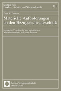 Abbildung von: Materielle Anforderungen an den Bezugsrechtsausschluß - Nomos
