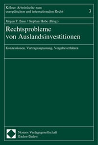 Abbildung von: Rechtsprobleme von Auslandsinvestitionen - Nomos