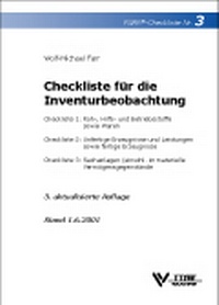 Abbildung von: Checkliste 3 für die Inventurbeobachtung - IDW