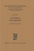 Cover: Eudemos von Rhodos - Schwabe Verlagsgruppe AG Schwabe Verlag