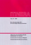 Cover: Der schweizerische Teil der ehemaligen Di&ouml;zese Konstanz - Schwabe Verlagsgruppe AG Schwabe Verlag