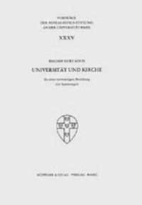 Abbildung von: Universität und Kirche - Schwabe Verlagsgruppe AG Schwabe Verlag