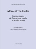 Cover: Studia Halleriana / Commentarius de formatione cordis in ovo incubato - Schwabe Verlagsgruppe AG Schwabe Verlag