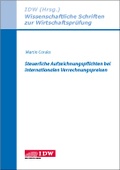 Cover: Steuerliche Aufzeichnungspflichten bei internationalen Verrechnungspreisen - IDW