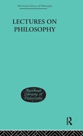 Cover: Lectures on Philosophy - Routledge