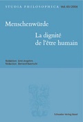 Cover: Menschenw&uuml;rde - La dignit&eacute; de l'&ecirc;tre humain - Schwabe Verlagsgruppe AG Schwabe Verlag