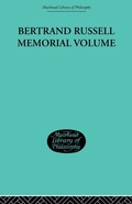 Cover: Bertrand Russell Memorial Volume - Routledge