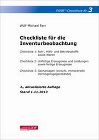 Abbildung von: Checkliste 3 für die Inventurbeobachtung - IDW