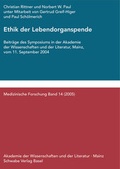 Cover: Ethik der Lebendorganspende - Schwabe Verlagsgruppe AG Schwabe Verlag