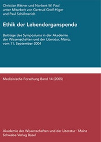 Enlarge image Cover: Ethik der Lebendorganspende - Schwabe Verlagsgruppe AG Schwabe Verlag