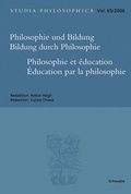 Cover: Philosophie und Bildung. Bildung durch Philosophie - Schwabe Verlagsgruppe AG Schwabe Verlag