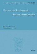 Cover: Formen der Irrationalit&auml;t - Formes d'irrationalit&eacute; - Schwabe Verlagsgruppe AG Schwabe Verlag