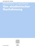 Cover: Von akademischer Nachahmung - Schwabe Verlagsgruppe AG Schwabe Verlag