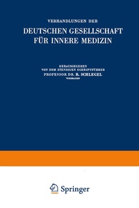 Abbildung von: Verhandlungen der Deutschen Gesellschaft für Innere Medizin - J.F. Bergmann-Verlag