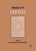 Cover: Managing Care in Context - Routledge