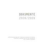 Cover: Dokumente 2008/2009 - Universit&auml;tsverlag der TU Berlin
