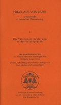 Cover: Textauswahl in deutscher &Uuml;bersetzung / Die Vaterunser-Erkl&auml;rung in der Volkssprache - Paulinus