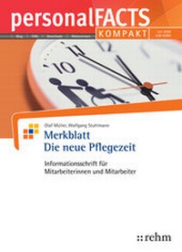 Abbildung von: Merkblatt zum Pflegezeitgesetz - Rehm