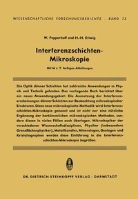Abbildung von: Interferenzschichten-Mikroskopie - Steinkopff