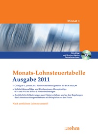Abbildung von: Monats-Lohnsteuertabelle 2011 - Rehm