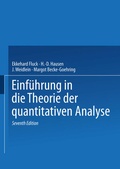 Cover: Einf&uuml;hrung in die Theorie der quantitativen Analyse - Steinkopff